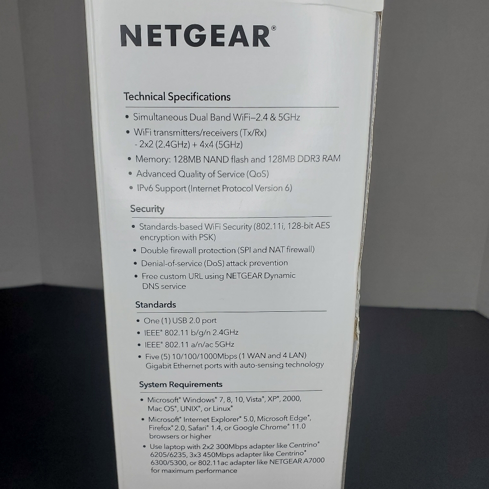 WiFi Router NETGEAR AC2000 (R6850) Wifi5 - Picture 7 of 12